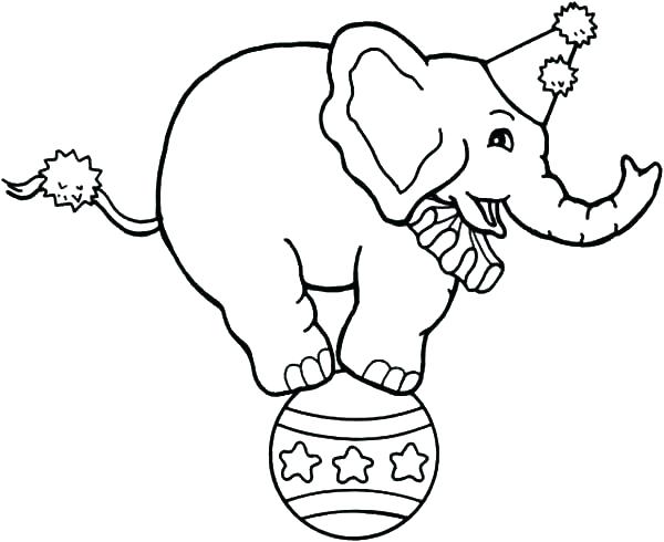 600x490 Circus Coloring Pages Circus Coloring Pages Elephant Page How