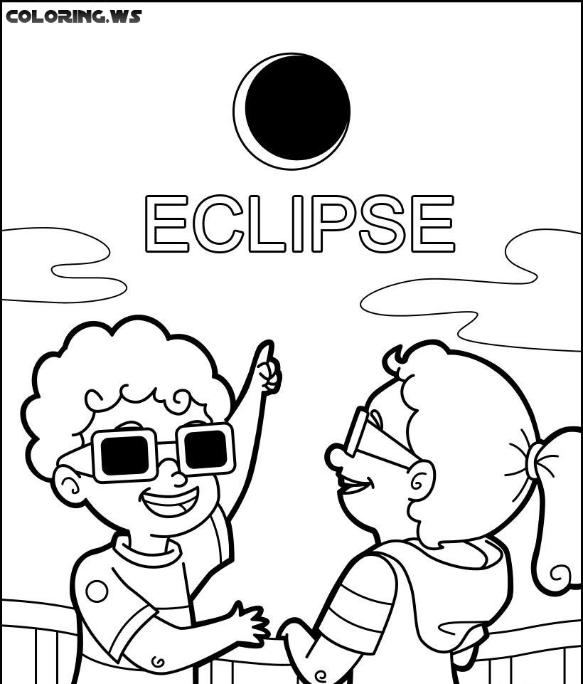 820x961 Special Solar Eclipse Coloring Page Pages 8 Free Printable Online