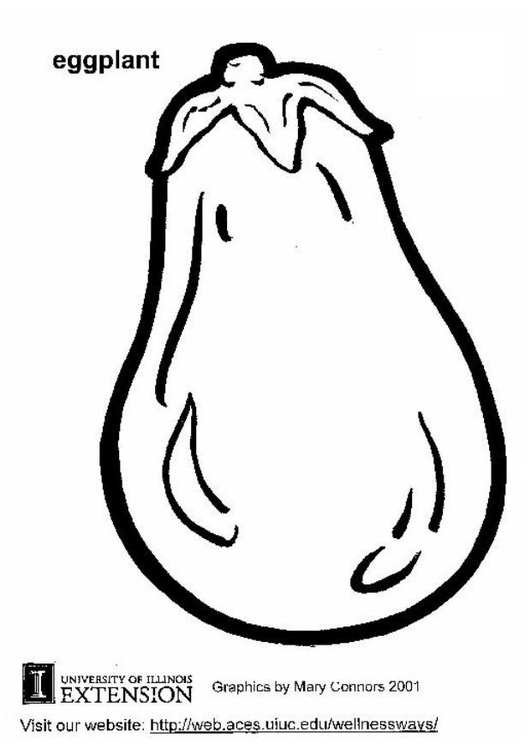 531x750 Coloring Page Eggplant