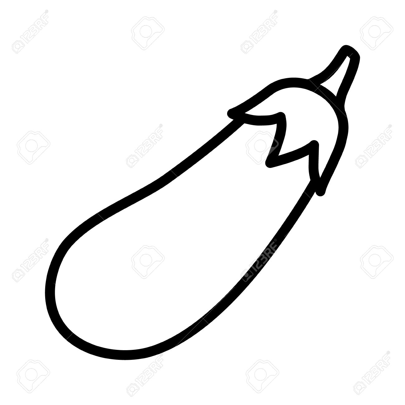 1300x1300 Collection Of Drawing Of An Eggplant High Quality, Free