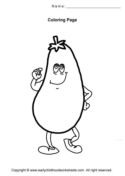 520x730 Eggplant Clipart Coloring