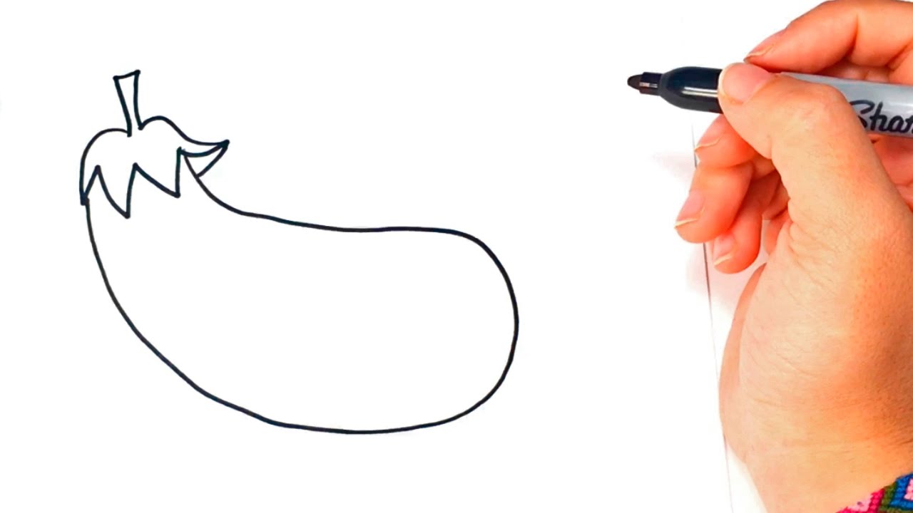 1280x720 How To Draw A Eggplant Eggplant Easy Draw Tutorial