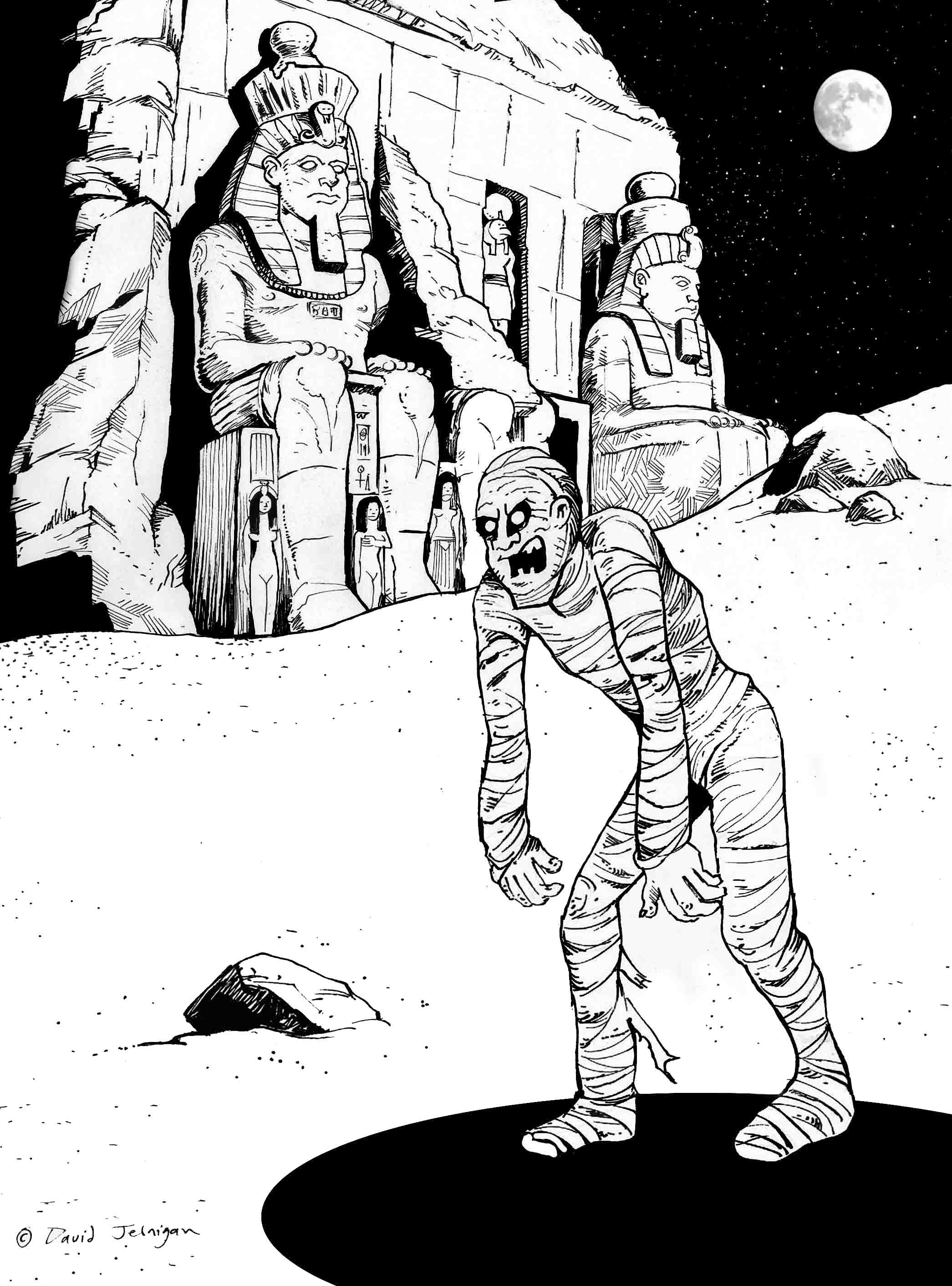 2091x2824 Egypt Mummy Sketcharound