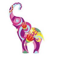 188x188 Elephant With Trunk Up Drawing