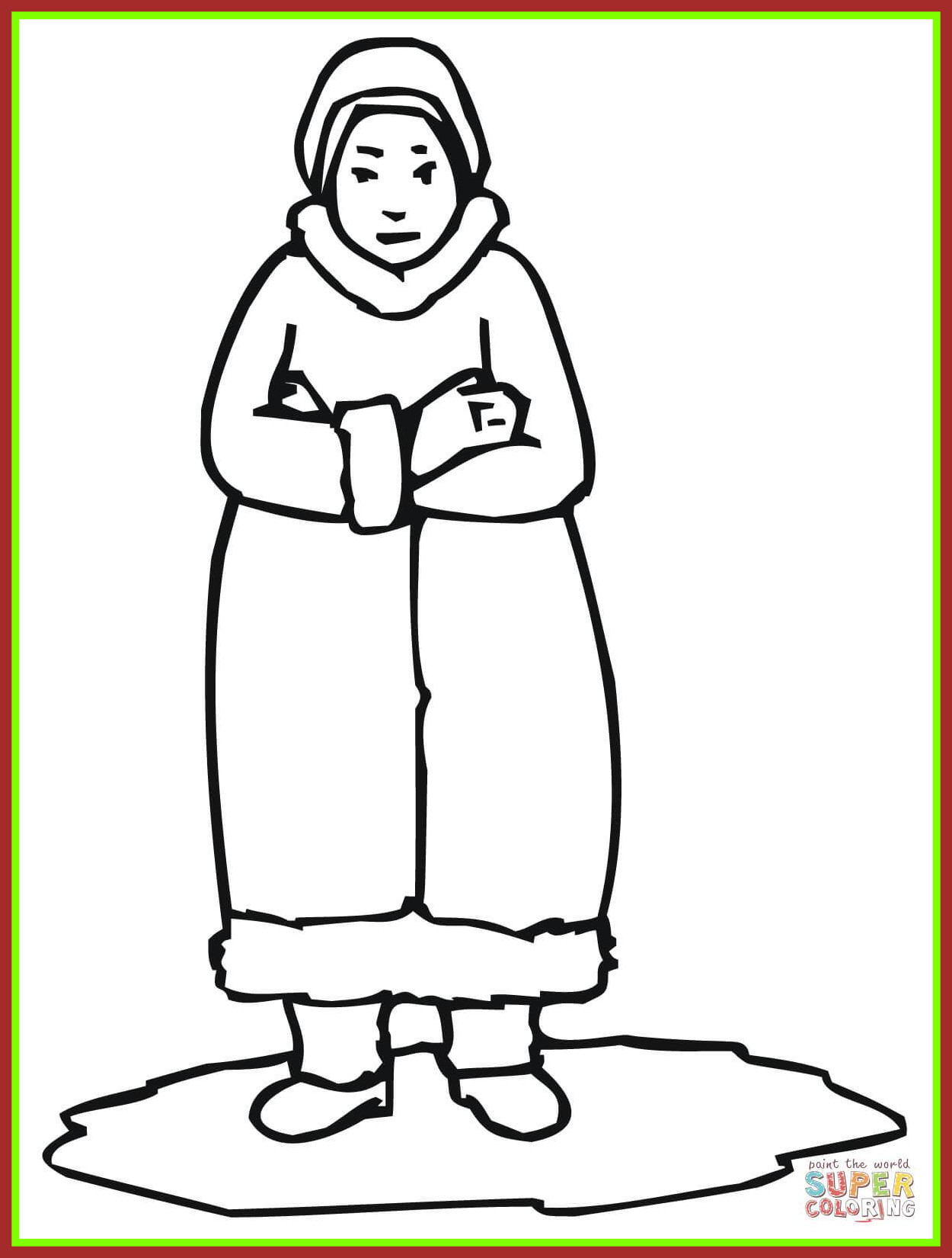 1250x1650 Incredible Noted Eskimo Coloring Page Inuit For Dog Sled Style