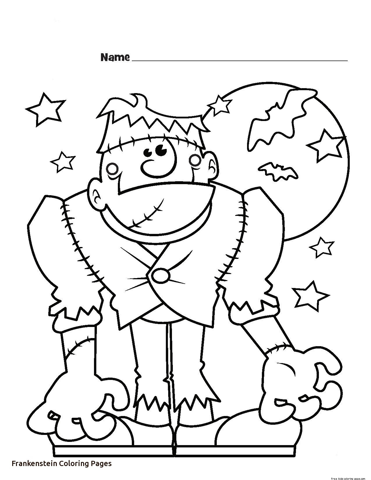 1275x1650 Frankenstein Coloring Pages Monster Halloween Page For Kids Free