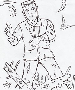 251x300 Frankenstein Monster Drawings