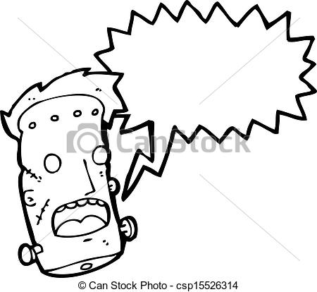 450x414 Cartoon Frankenstein's Monster Head.