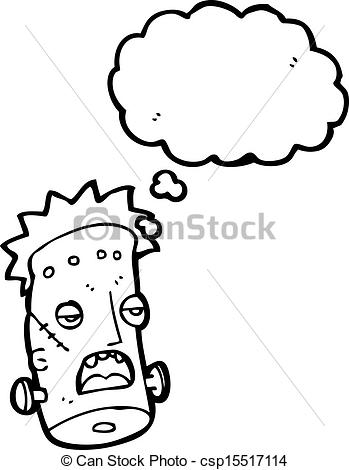 349x470 Cartoon Frankenstein Monster Head Vector Clip Art