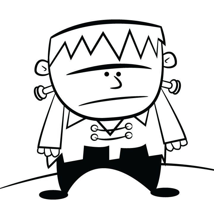 720x720 Coloring Page Frankenstein's Monster My Art