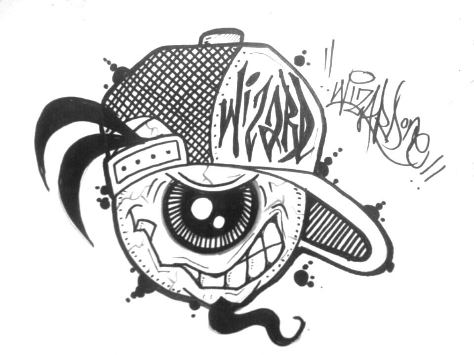 960x720 How To Draw A Graffiti Character With One Eye