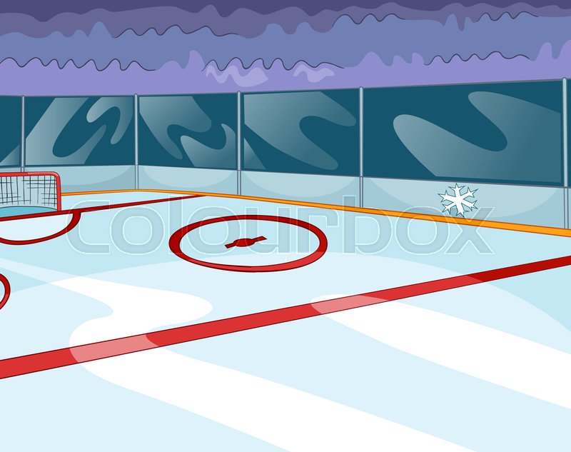 800x633 Hand Drawn Cartoon Of Sport Stadium. Cartoon Background Of Ice