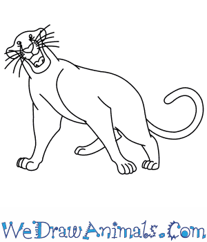 300x350 How To Draw Bagheera From Jungle Book
