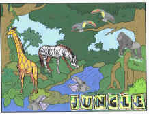 218x166 Jungle Scenery Cut And Paste Activity