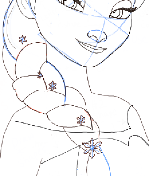 520x614 How To Draw Elsa The Snow Queen From Disneys Frozen Drawing