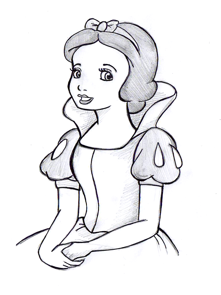 768x1024 Snow White Sketch By 77shaya77