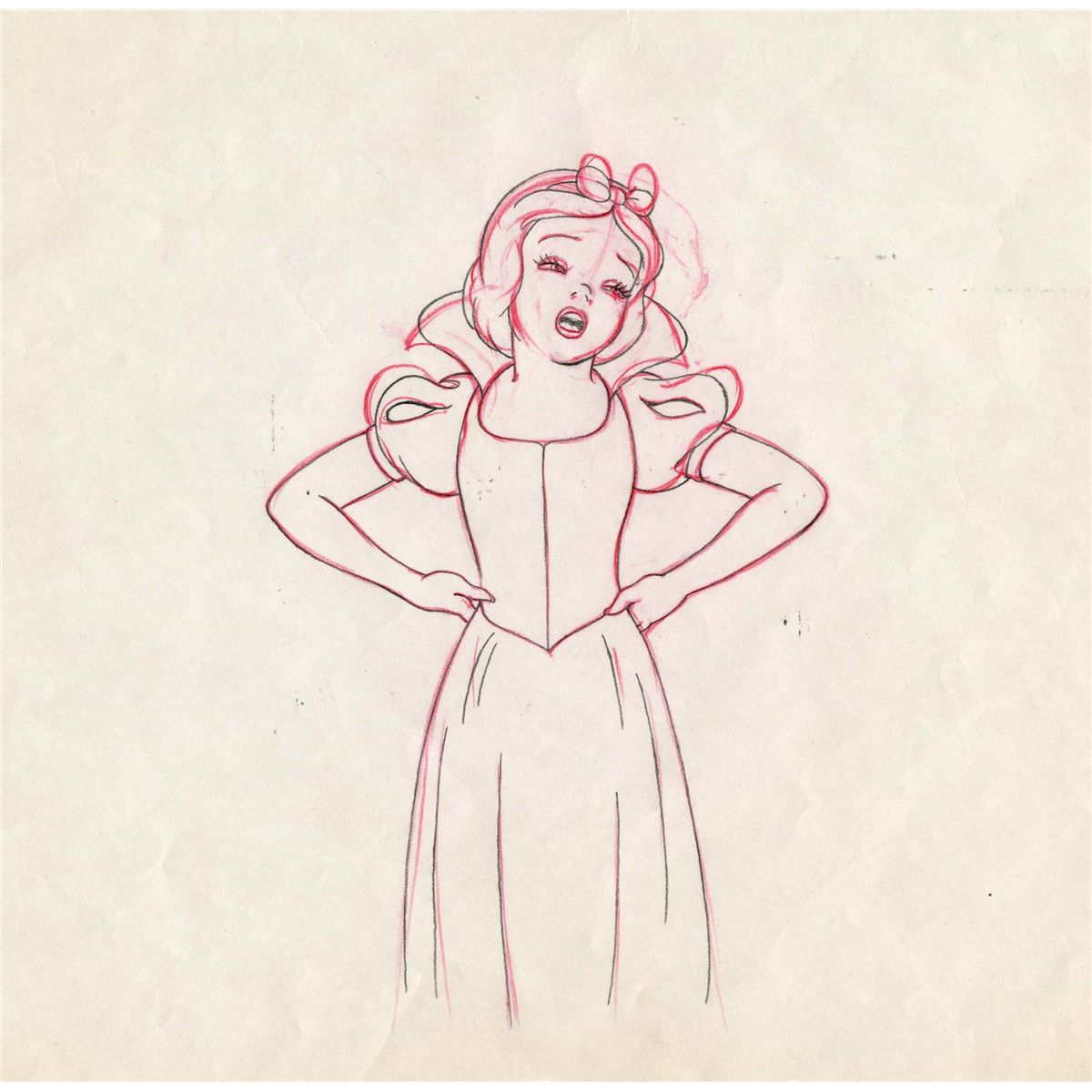 1200x1200 Original Production Drawing From Snow White And The Seven Dwarfs