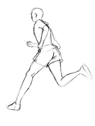 304x405 Collection Of Running Figure Drawing High Quality, Free