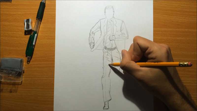 800x450 How To Draw A Running Man In A Suit