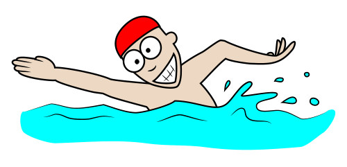 500x241 Drawing A Cartoon Swimmer