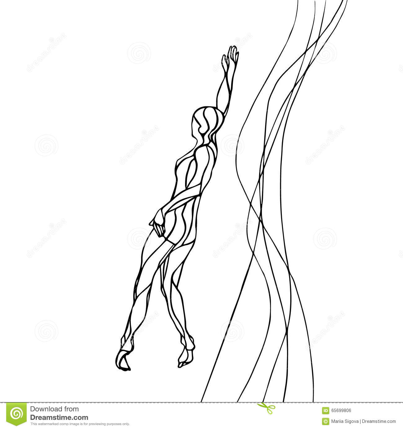 1300x1390 Collection Of Freestyle Swimming Drawing High Quality, Free