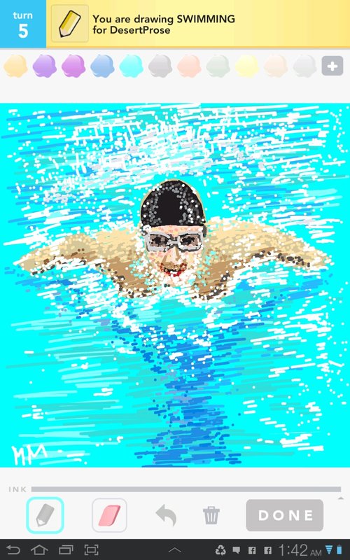 500x800 Swimming Drawings
