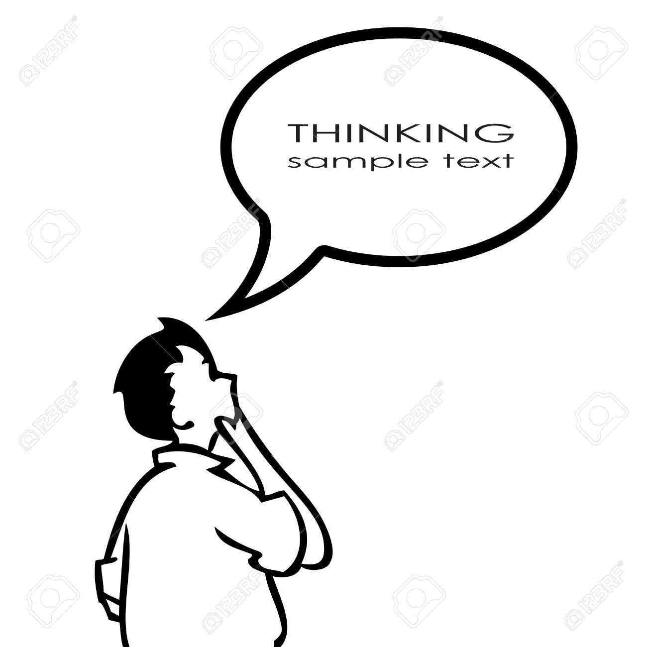 1300x1300 Person Thinking With Thought Bubble Clipart Writings And Essays
