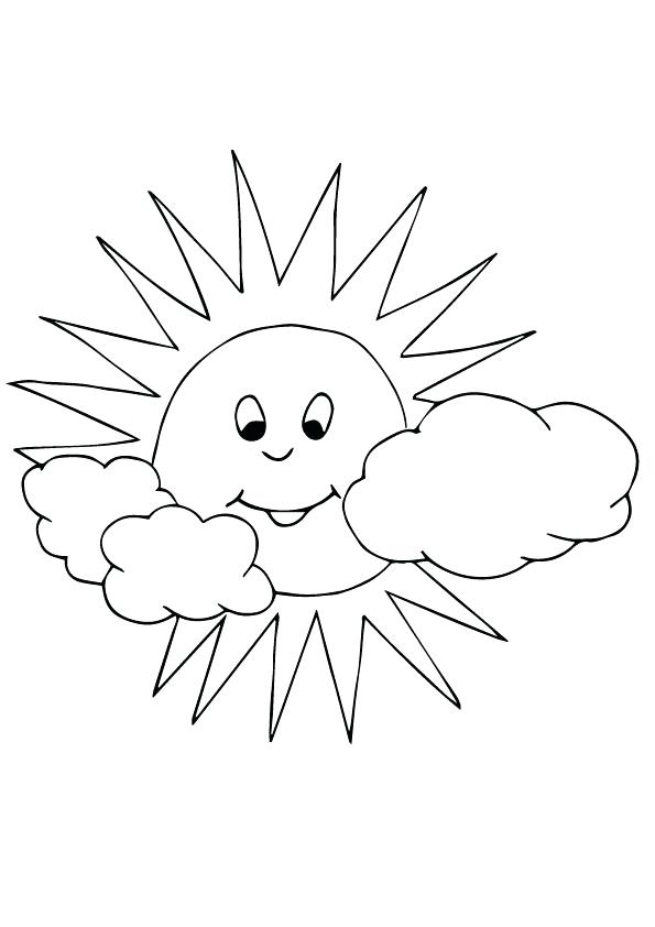 595x842 Clouds Coloring Page Cloud Coloring Pages Printable Sun And Clouds