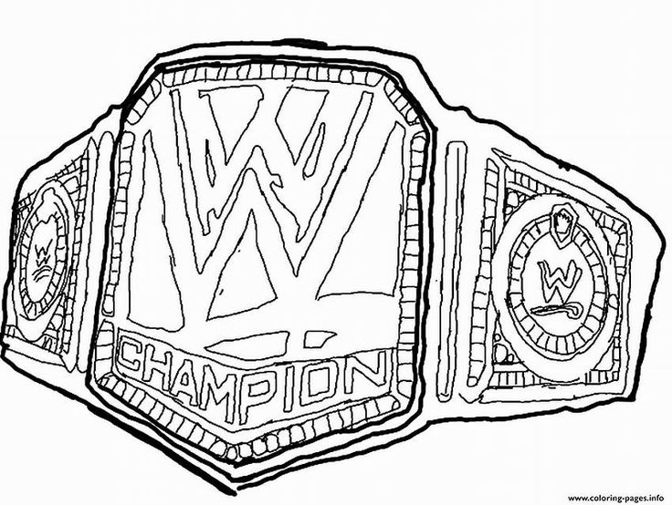 736x554 Wrestling Belt Coloring Pages Wrestling Belt Drawing