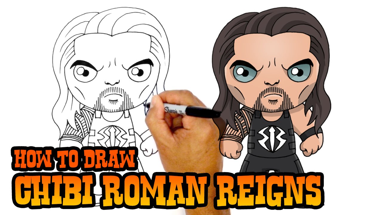 1280x720 How To Draw Roman Reigns Wwe