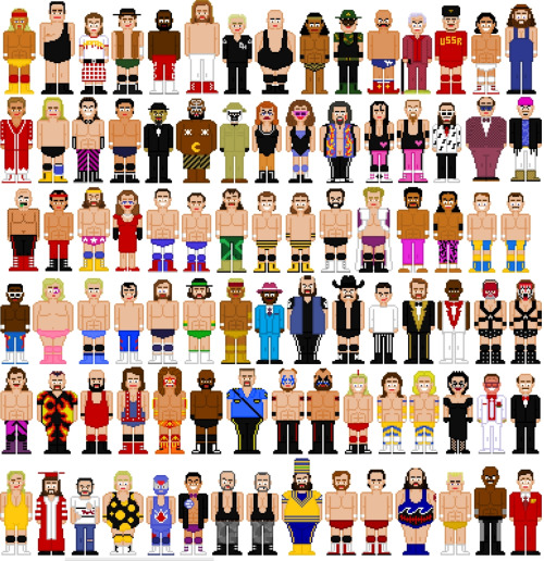 500x516 Wwe Wrestlers By Pixel Drawing