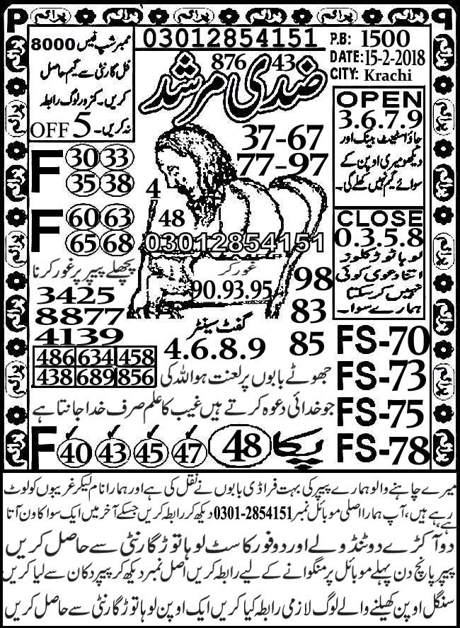 650x887 Rs. 1500 Prize Bond Guess Papers 15 February, 2018 Held Karachi