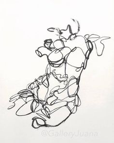 236x295 Abstract Figure Iv, Female, Sumi Ink Line Drawing, 9 X 12 Sumi