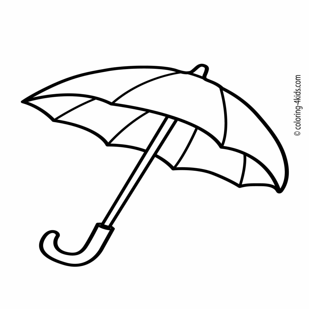 1024x1024 Umbrella Coloring Pages For Kids Printable Drawing Printable