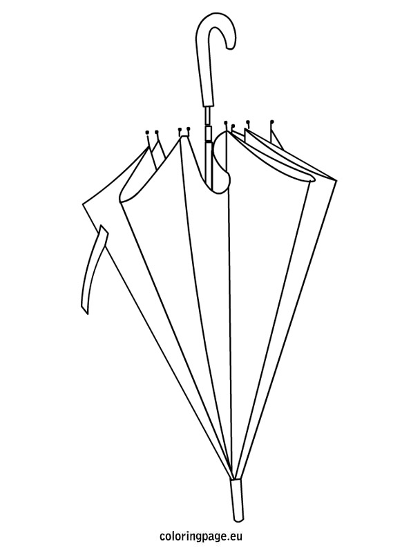 595x804 Coloring Pages Closed Umbrella