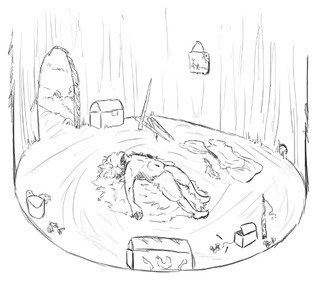 320x284 Inside The Hut I Drew (It's Very Small)