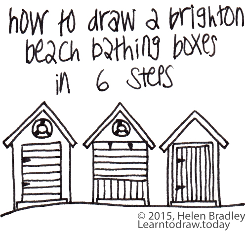 500x468 Beach Hut Learn To Draw