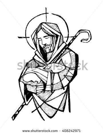 360x470 Hand Drawn Vector Illustration Or Drawing Of Jesus Christ As Good