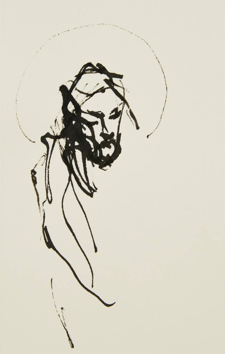770x1213 Saatchi Art Jesus Christ Drawing By Luc Freymanc