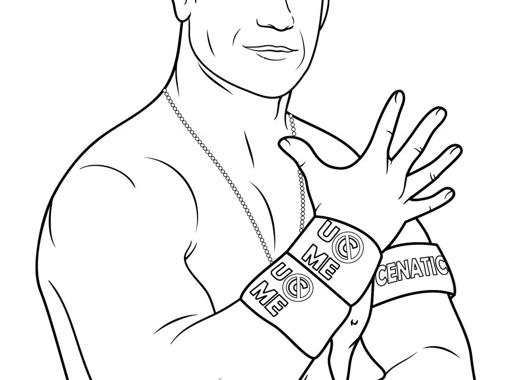 John Cena Coloring Pages For Kids Coloring Pages