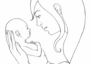 300x210 Drawing Of Mother And Child Pencil Drawing With Baby And Mother