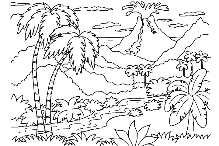 720x480 Volcano To Colour In Volcano Coloring Pages Pictures Nature