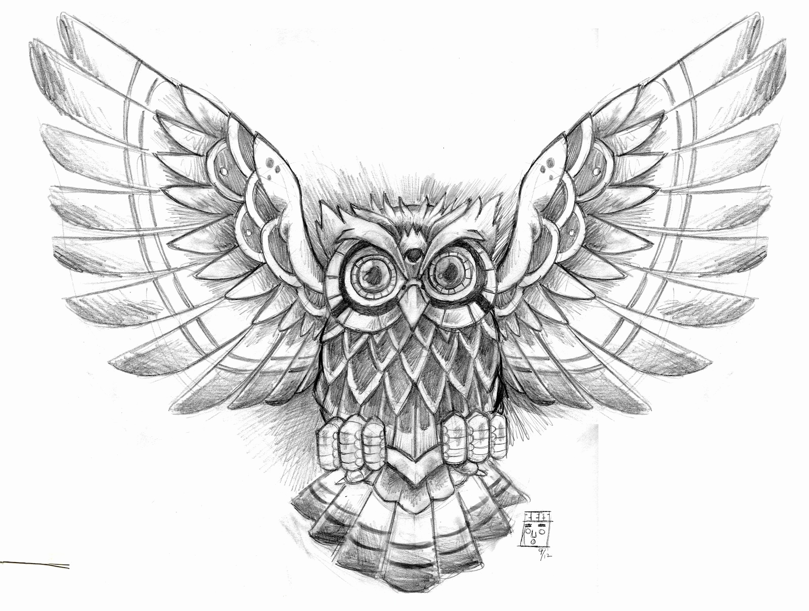 1600x1210 50 Best Images Owl Drawings For Tattoos
