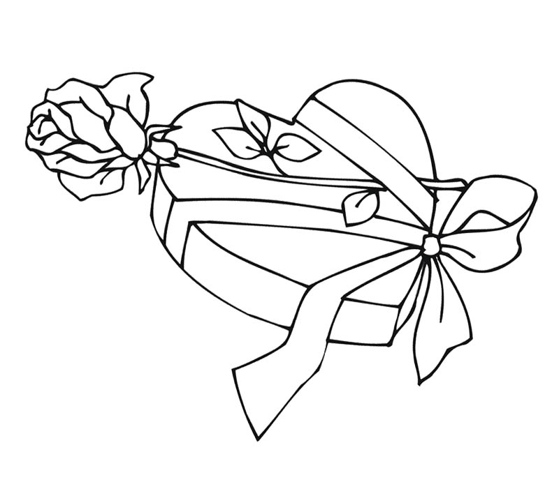 800x721 Hearts And Roses Coloring Pages