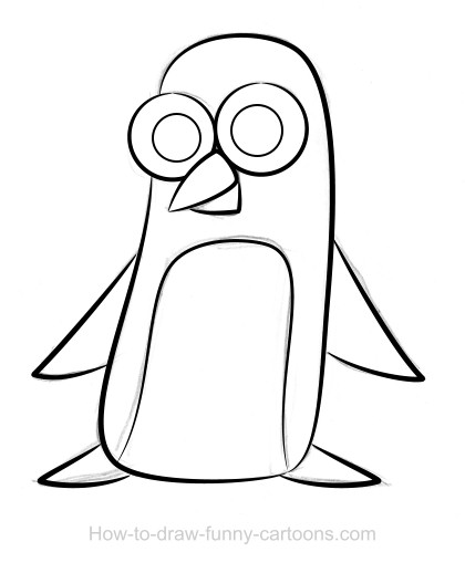 420x518 Penguin Drawings (Sketching + Vector)