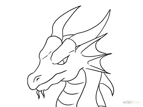460x345 Simple Cartoon Dragon Draw A Dragon Head Step Version Simple