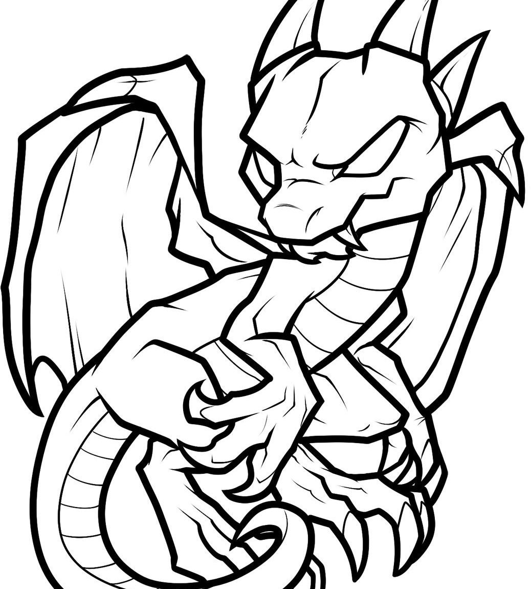 1038x1150 Crafting Coloring Pages Draw A Simple Dragon 3 Chinese Drawing