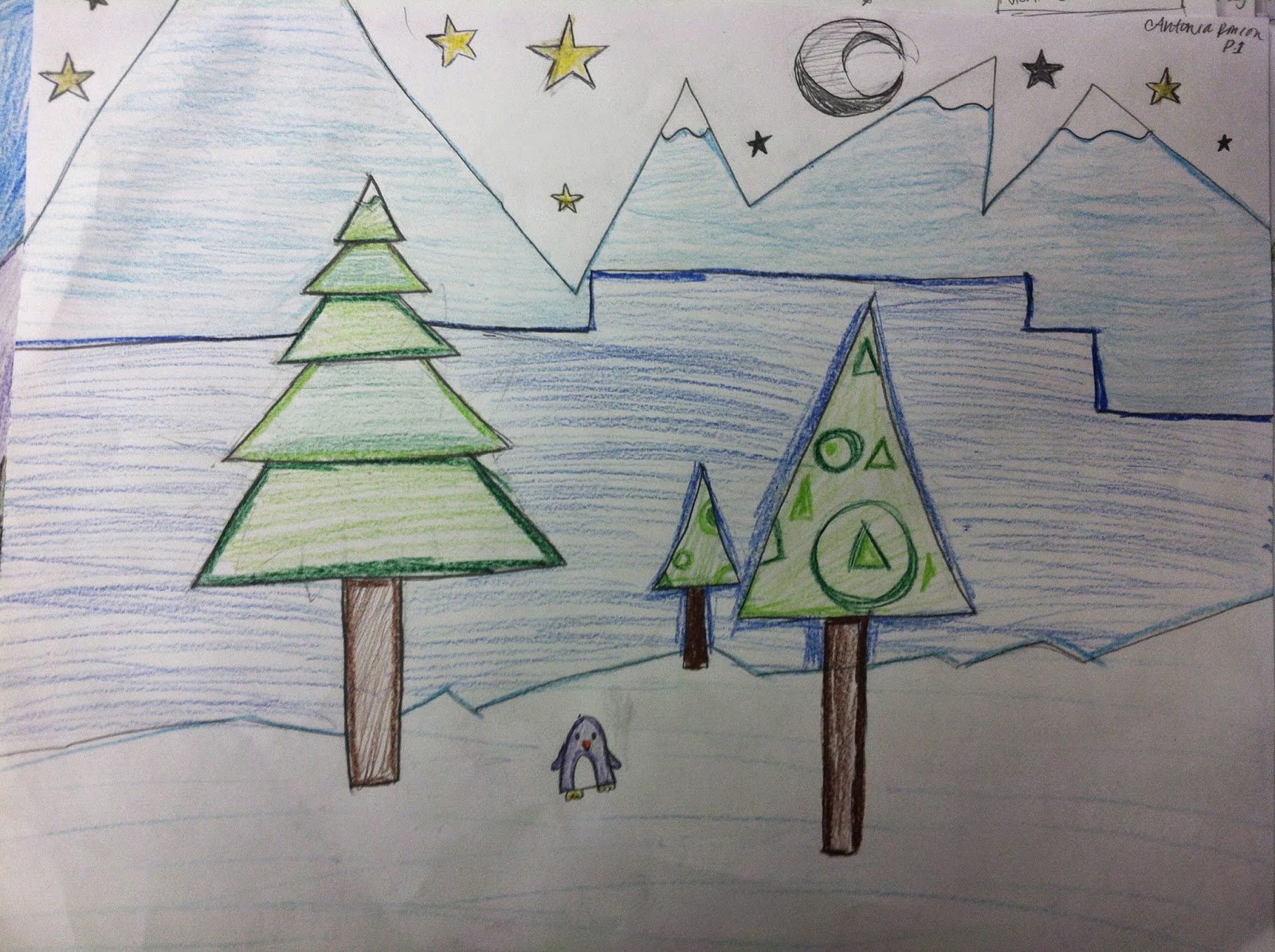 1600x1195 Mrs. Wille's Art Room Landscape Drawing Using Only Geometric Shapes