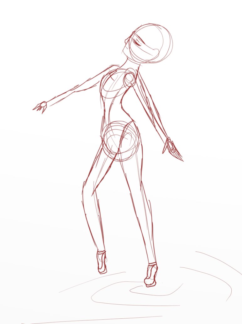 772x1035 Galaxy Ballerina ( My Drawing Process