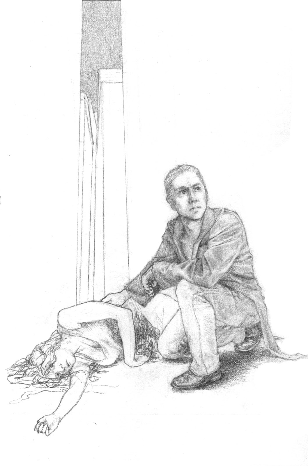 1058x1600 Jenna Kass Illustration Whiskey And Water Sketch Progress